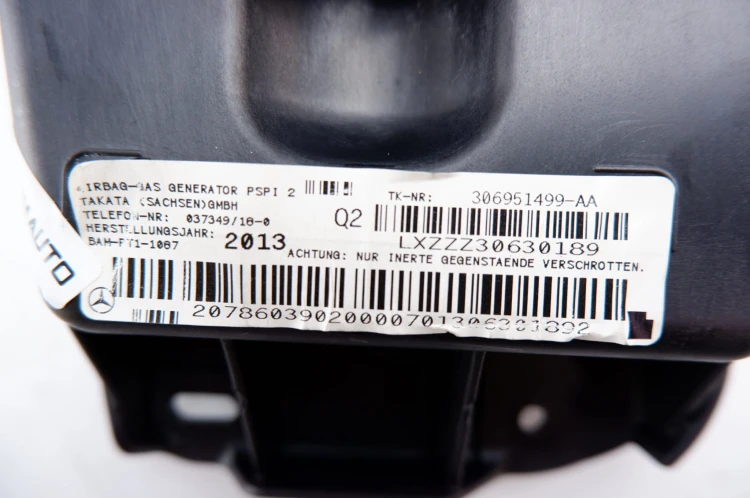 PODUSZKA PASAŻERA MERCEDES C W204 LIFT (2011-2014) 2.2 CDI 170KM 2078603902