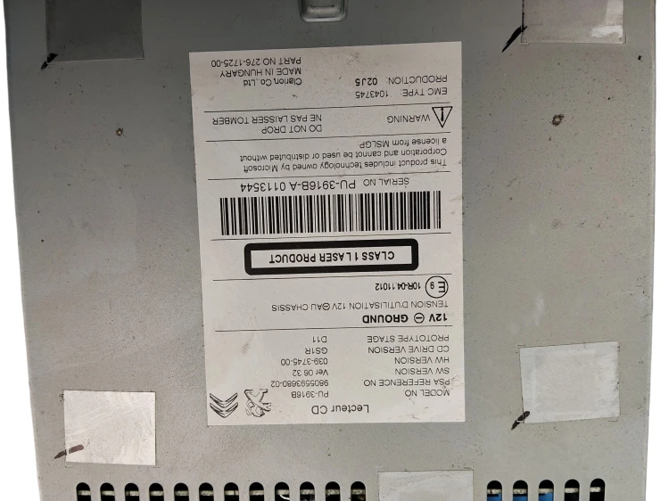 RADIO CZYTNIK CITROEN C4 II B7 LIFT (2015-2018) 1.6 BlueHDI 100KM 980559368