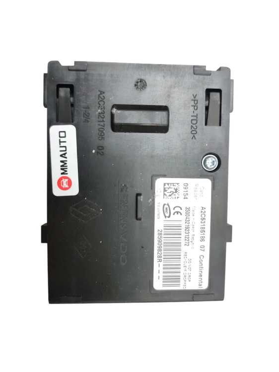 BLOKADA KIEROWNICY WKŁADKA KARTA RENAULT MEGANE III (2008-2011) 1.5 DCI 106