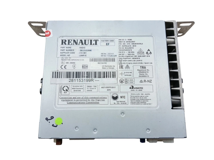 RADIO NAWIGACJA GPS RENAULT KADJAR (2015-2018) 1.2 TCE 130KM 281153199R