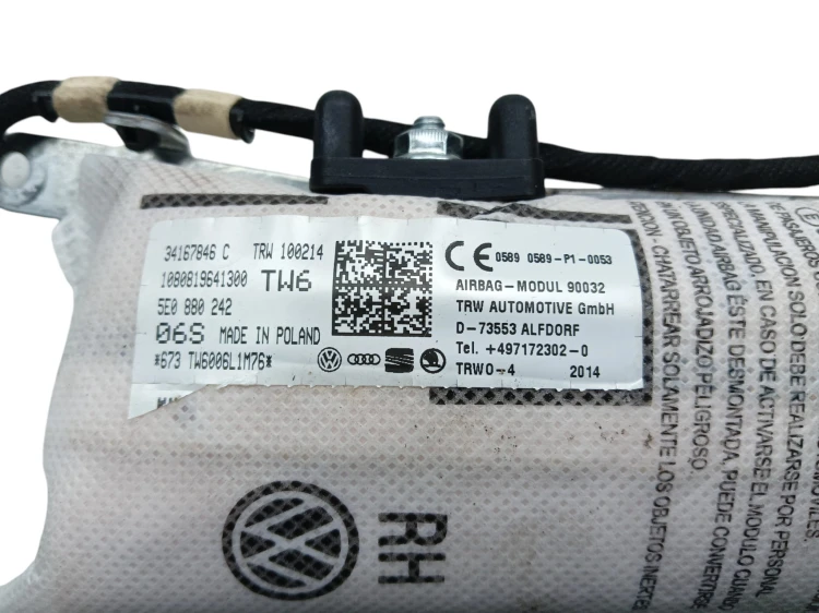 PODUSZKA FOTELA PRAWA SKODA OCTAVIA III (2012-2016) 1.6 TDI 110KM 5E0880242