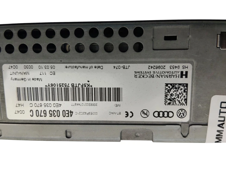 CZYTNIK MMI AUDI A6 C6 LIFT (2008-2011) 2.7 V6 TDI 190KM 4E0035670C
