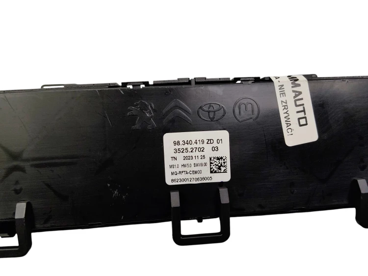 PANEL KLIMATYZACJI OPEL COMBO E (2021-2023) 136KM 100kW 98340419ZD