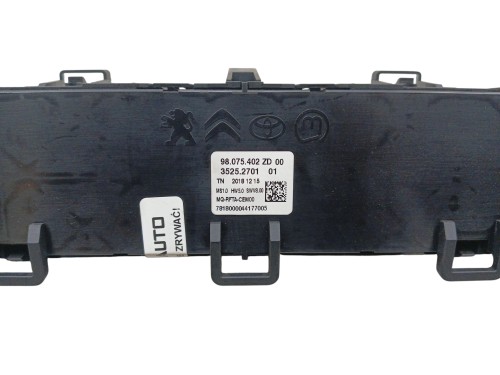 PANEL KLIMATYZACJI PEUGEOT RIFTER (2018-2023) 1.5 BlueHDI 131KM 98075402ZD