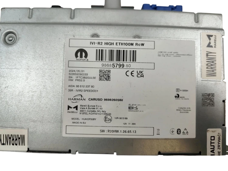 RADIO PEUGEOT 3008 III (2024-) 73kWh 210KM 154kW 9868579980