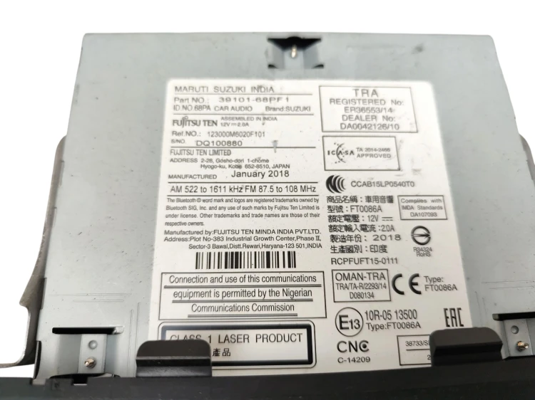 RADIO SUZUKI BALENO (2015-2019) 1.2 90KM 39101-68PF1