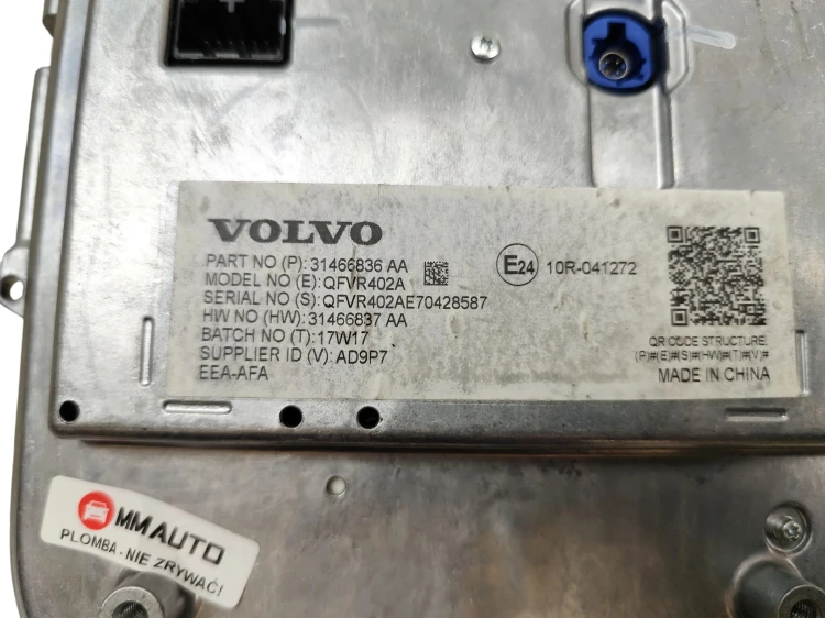WYŚWIETLACZ VOLVO S90 (2016-2020) 2.0 D5 235KM 31466836