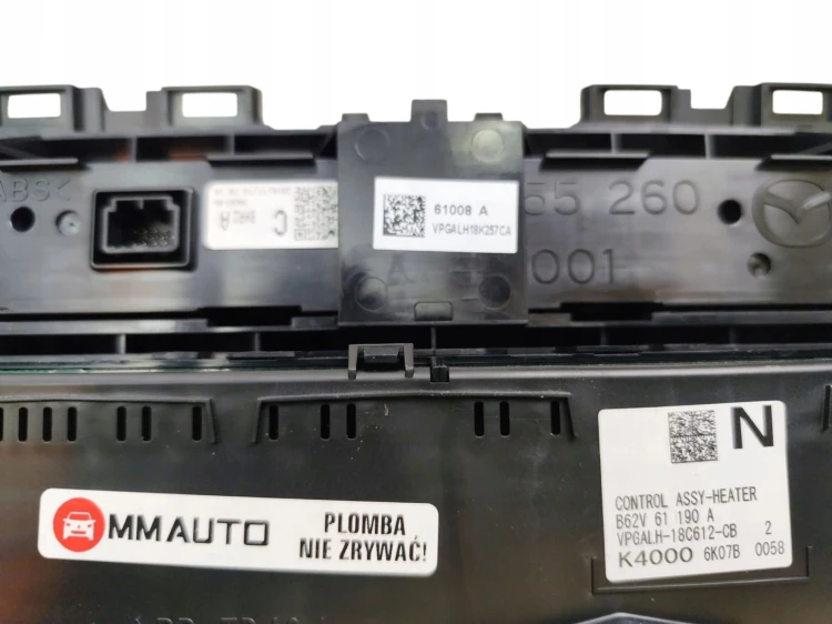PANEL KLIMATYZACJI MAZDA 3 III BM/BN LIFT (2016-2018) 2.0 SKYACTIV 120KM VP