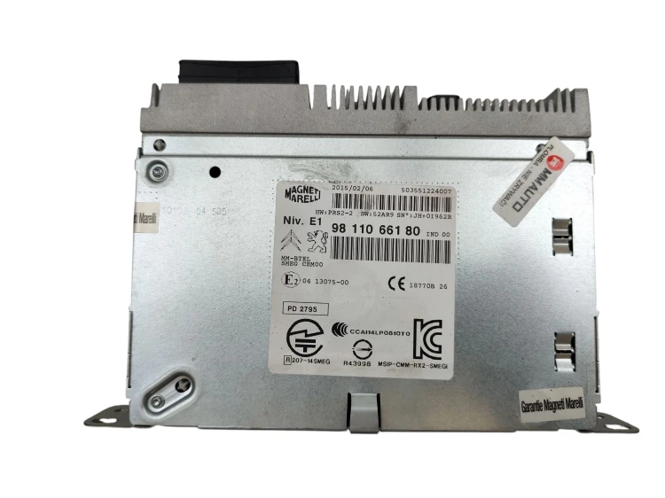 RADIO PEUGEOT 208 I (2012-2015) 1.2 VTI 82KM 9811066180