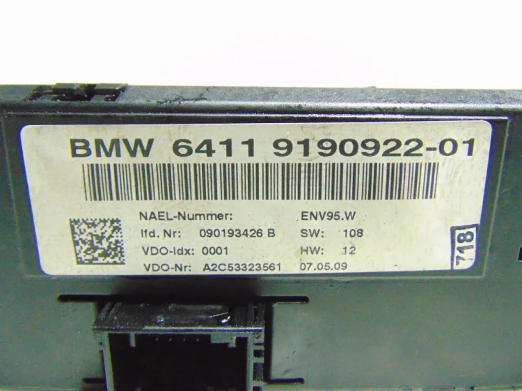 PANEL KLIMATYZACJI BMW E87 2.0 BEN 9190922