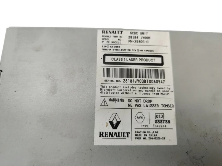 RADIO NAWIGACJA GPS RENAULT KOLEOS I (2008-2011) 2.0 DCI 150KM 28184 JY00B
