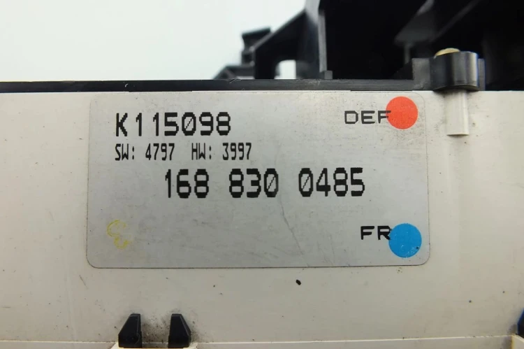 PANEL KLIMATYZACJI MERCEDES A W168 (1997-2005) A140 1.4BENZ 1688300485