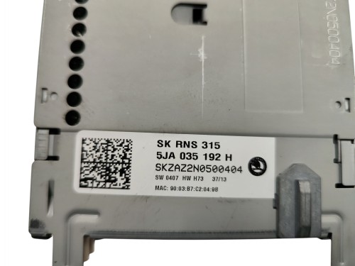 RADIO SKODA RAPID (2012-2017) 1.6 TDI 90KM 5JA035192H