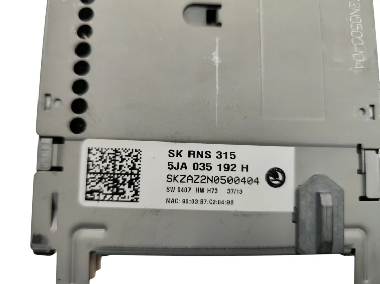 RADIO SKODA RAPID (2012-2017) 1.6 TDI 90KM 5JA035192H