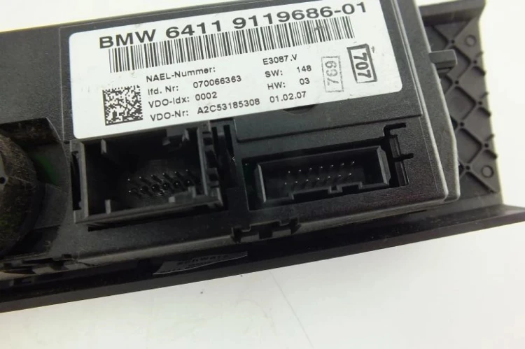 PANEL KLIMATYZACJI BMW E90 (2004-2008) 2.0 D 9119686-01