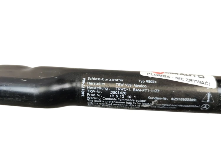 NAPINACZ PASA LEWY PRZÓD MERCEDES ML W164 LIFT (2008-2011) 3.0 CDI 224KM A2