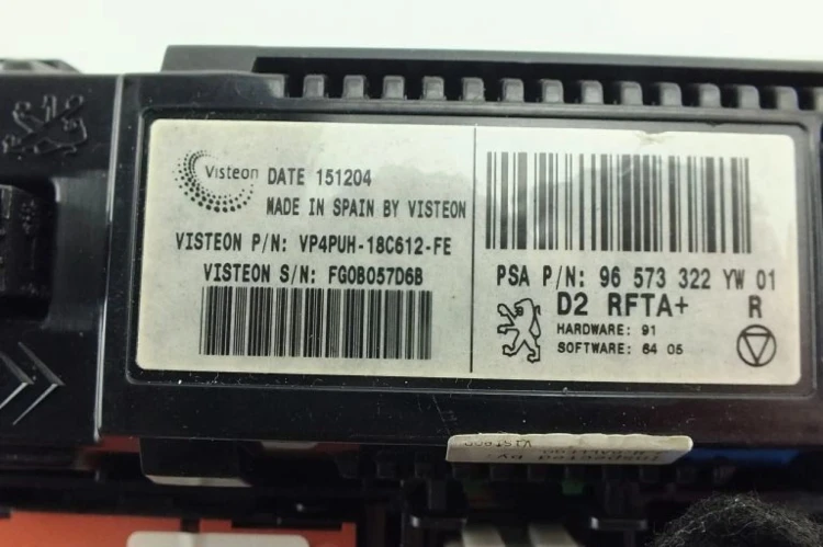 PANEL KLIMATYZACJI PEUGEOT 407 LIFT (2008-2011) 2.0 HDI 96573322