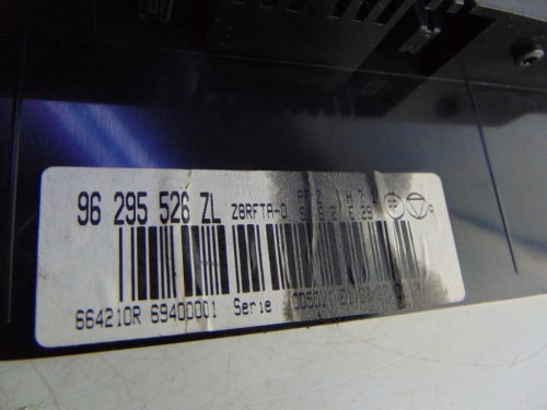 PANEL KLIMATYZACJI PEUGEOT 607 (1999-2004) 96295526ZL