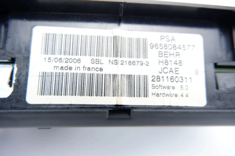 PANEL KLIMATYZACJI CITROEN C4 I (2004-2008) 1.4 16V 9658084577