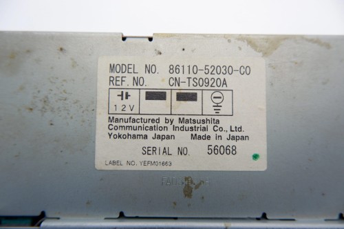 PANEL WYŚWIETLACZ RADIA TOYOTA YARIS VERSO (1999-2005) 1.3 16V 86110-52030-