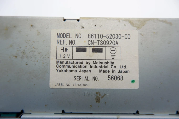 PANEL WYŚWIETLACZ RADIA TOYOTA YARIS VERSO (1999-2005) 1.3 16V 86110-52030-