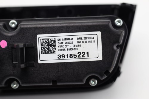 PANEL KLIMATYZACJI OPEL CORSA F (2019-) 1.2 THP 101KM 39185221
