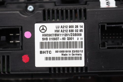PANEL KLIMATYZACJI MERCEDES E W212 (2009-2012) 2.2 CDI 170KM A2129002814
