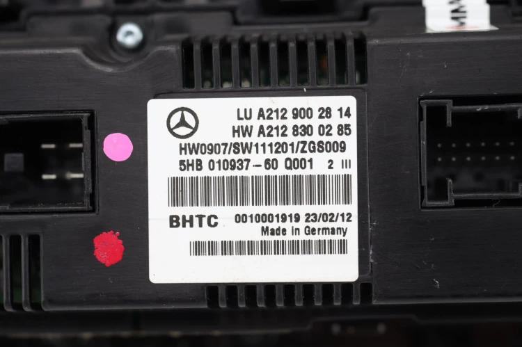 PANEL KLIMATYZACJI MERCEDES E W212 (2009-2012) 2.2 CDI 170KM A2129002814
