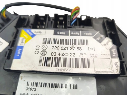 PANEL STEROWANIA FOTELA LEWY MERCEDES S W220 2208212758 EUROPA