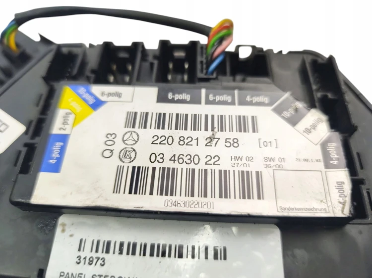 PANEL STEROWANIA FOTELA LEWY MERCEDES S W220 2208212758 EUROPA
