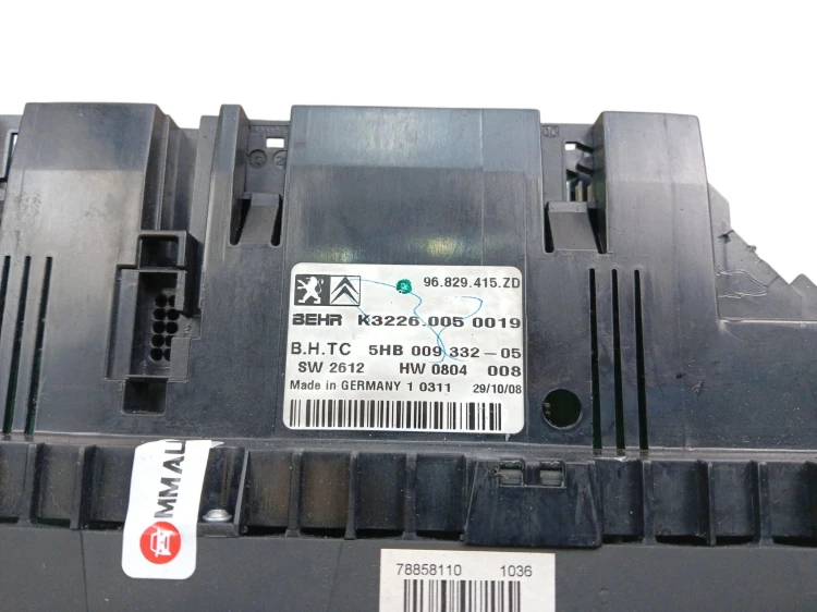 PANEL KLIMATYZACJI CITROEN C5 III (2008-2010) 2.0 16V 140KM 5HB009332