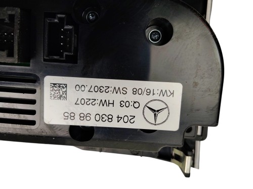 PANEL KLIMATYZACJI MERCEDES C W204 (2007-2011) 1.8 KOMPRESSOR 184KM 2048309