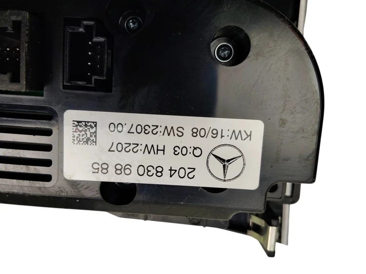 PANEL KLIMATYZACJI MERCEDES C W204 (2007-2011) 1.8 KOMPRESSOR 184KM 2048309