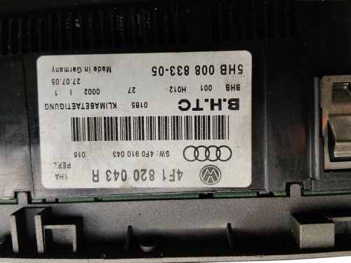PANEL KLIMATYZACJI AUDI A6 C6 (2004-2008) 2.4 V6 177KM 4F1820043R