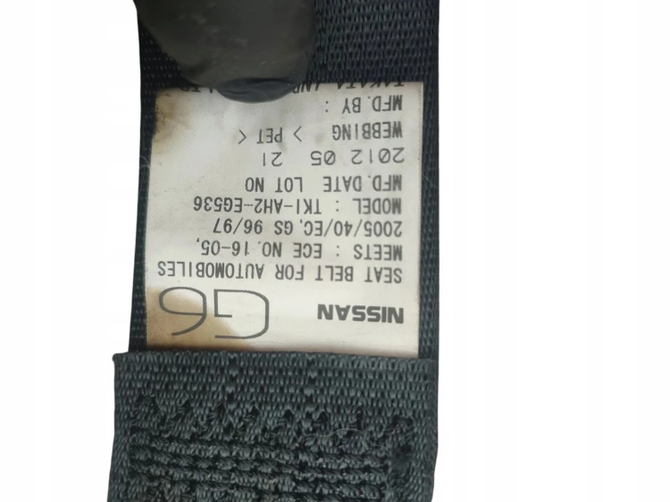 PAS BEZPIECZEŃSTWA PRAWY PRZÓD NISSAN MICRA K13 (2010-2013) 1.2 80KM 108588