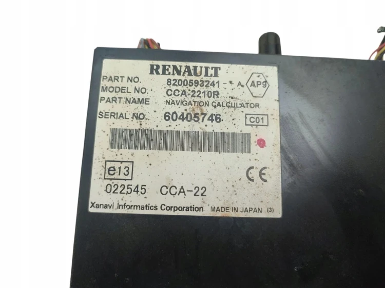 CZYTNIK NAWIGACJI GPS RENAULT ESPACE IV LIFT (2006-2012) 2.0 T 170KM 820059
