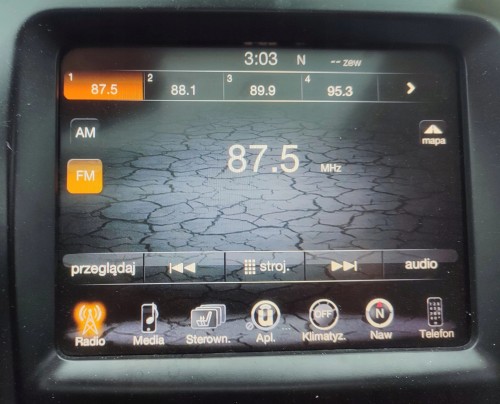 WYŚWIETLACZ JEEP CHEROKEE V (2014-2018) 3.2 V6 272KM 68258671AF
