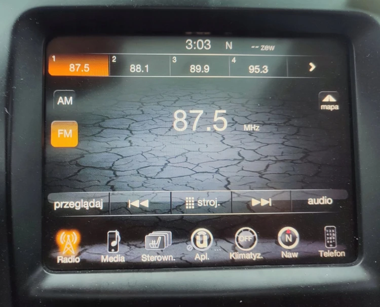 WYŚWIETLACZ JEEP CHEROKEE V (2014-2018) 3.2 V6 272KM 68258671AF