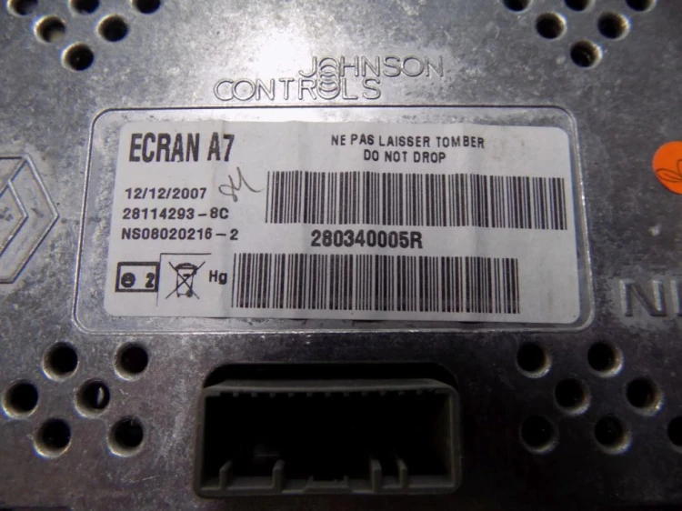WYŚWIETLACZ NAWIGACJI GPS RENAULT LAGUNA III (2007-) 280340005R
