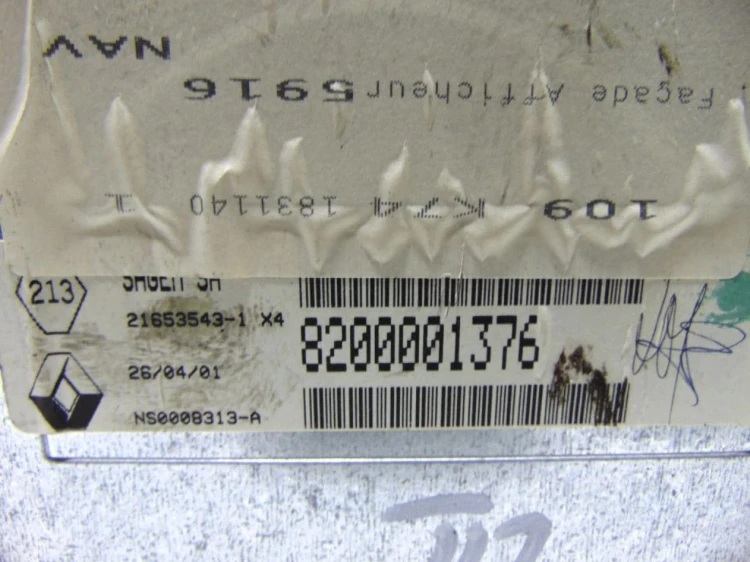 WYŚWIETLACZ NAWIGACJI GPS RENAULT LAGUNA II (2001-2005) 8200001376