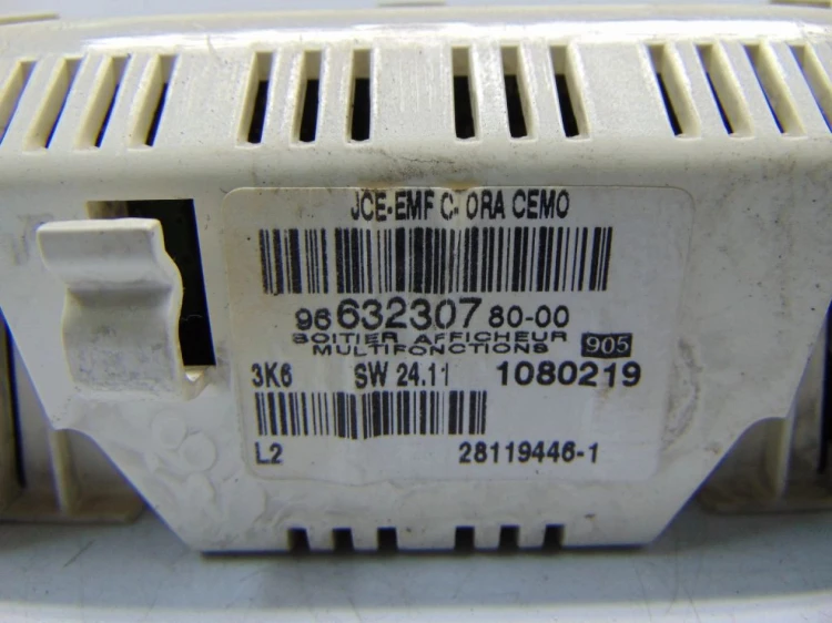 WYŚWIETLACZ PEUGEOT 307 LIFT (2005-2008) 96632330780