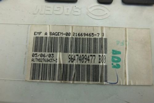 WYŚWIETLACZ CITROEN C3 I (2002-2005) 1.4 HDI 9647409477