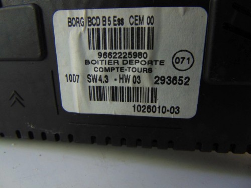 WYŚWIETLACZ CITROEN C4 I (2004-2008) 1.4 16V 9662225980