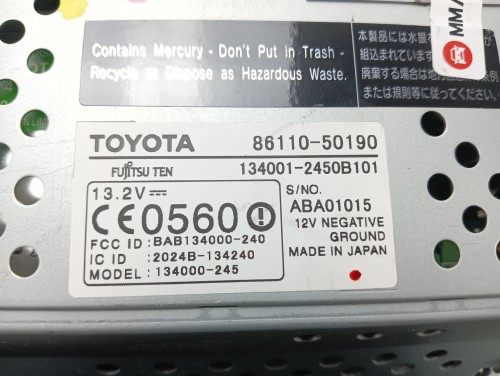 WYŚWIETLACZ LEXUS LS III LS430 LIFT (2003-2006) 4.3 V8 86110-50190