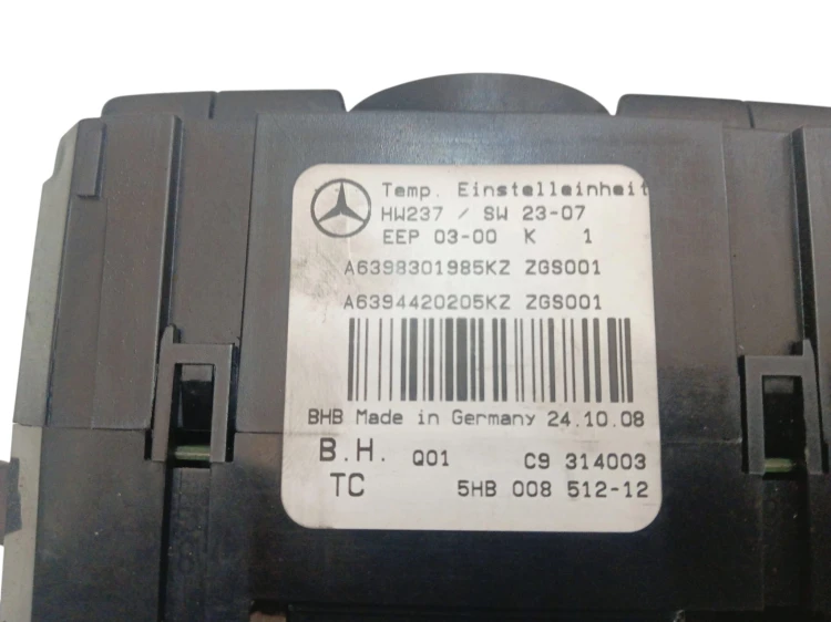 PANEL KLIMATYZACJI MERCEDES VITO W639 (2003-2010) 2.2 CDI A6398301985KZ
