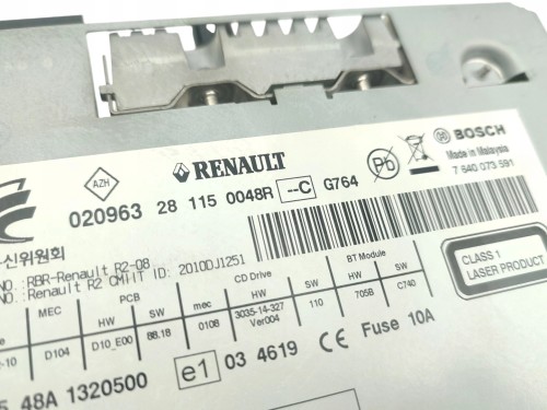 RADIO RENAULT LATITUDE (2010-2013) 2.0 DCI 150KM 281150048R