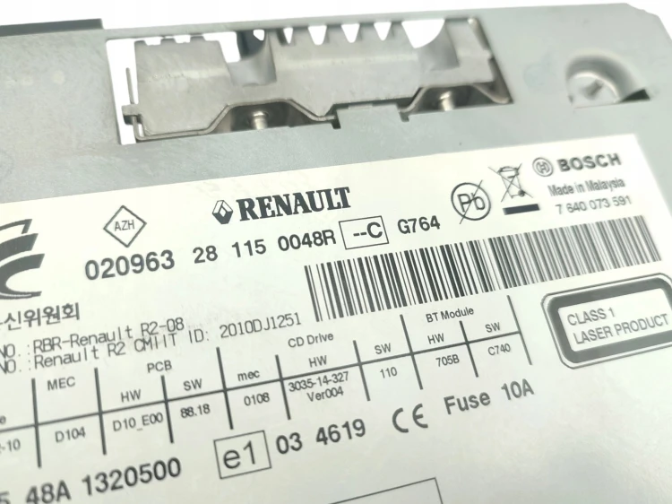 RADIO RENAULT LATITUDE (2010-2013) 2.0 DCI 150KM 281150048R