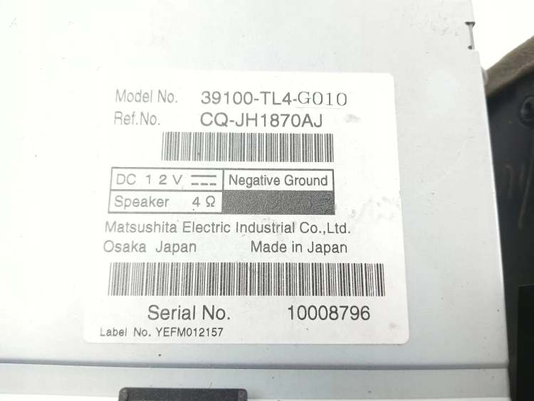 RADIO HONDA ACCORD VIII LIFT (2011-2015) 2.2 I-DTEC 150KM 39100-TL4-G010
