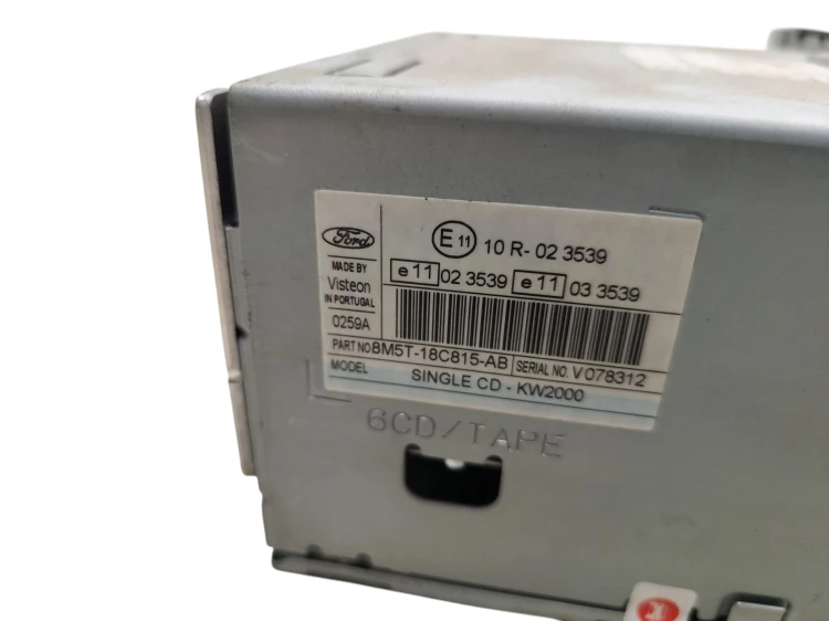 RADIO FORD FOCUS MK2 LIFT (2007-2011) 1.6 16V 100KM 8M5T-18C815-AB