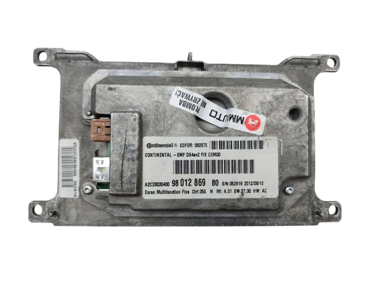 WYŚWIETLACZ NAWIGACJI GPS PEUGEOT 508 I (2010-2014) 2.0 HDI 163KM 980128698